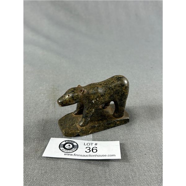 Small Carved Soapstone Bear