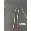 Image 2 : 3 Strands of Genuine Rose Quartz Stone Beads. Each Beed3/8" Size. Excellent Condition