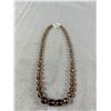 Image 2 : Strand of Graduated Topaz Colour Crystal Beads with Spacers. 21" L No Clasp