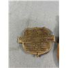 Image 2 : Vintage Leather Marble Pouch & Brass Lancashire Dynamo & Crypto Ltd Manufacturing  Plate