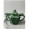Image 2 : Vintage Chinese Carved Soapstone Dragon Teapot w/ 3 Cups