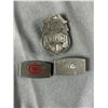 Image 2 : Metal Lot - Harley Davidson "Police" Belt Buckle, Small Pocket Knives, 1 w/ Money Clip