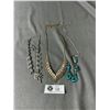 Image 1 : 3 Beautiful Vintage Rhinestone Necklaces & 1 Pair Of Earrings