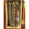 Image 2 : Wood Jewelry Case (Upright w/ 3 Drawers) w/ Contents