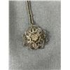 Image 2 : Delicate Silver Filigree Flower Necklace Original Patina