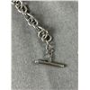 Image 3 : Silver Link Bracelet with Toggle Clasp & (25 Heart Charm