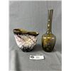Image 1 : Mid Century Modern Pinched Top Vase- Made in Germany & Glass Bud Vase- Made in West Germany