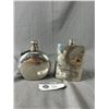 Image 1 : 2 Mid Century Modern English Pewter Hip Flasks- Made in Sheffield England