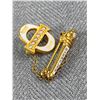 Image 2 : Pair of Vintage Gold Plated Enamel with Seed Pearls Beta Sigm Phi Pins. Rare Find
