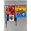 Image 1 : Lot Of 5 Mini Flags, 4 Provincial, 1 Air Force