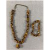 Image 1 : Tigers Eye 17" Necklace, 3" Expandable Bracelet