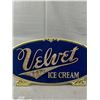 Image 2 : Velvet Ice Cream Cardboard Sign. 1950's. 12 1/2"W x 7" T