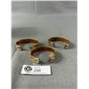 Image 2 : 3 Vintage Namaha Copper Cuff Bracelet all Original Patina