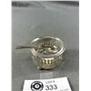 Image 2 : Vintage Birk's Sterling Silver Salt Celler w/ Spoon