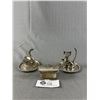 Image 1 : Silver Plated Lot - Ring Holders & Trinket Box