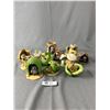 Image 1 : Cute Vintage Franklin Mint Collection "Woodland Surprises" w/ Display Stand