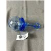 Image 1 : Vintage Approx. 6" Hand Blown Blue Coloured Baby Soother
