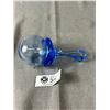 Image 1 : Vintage Approx. 6" Hand Blown Blue Coloured Baby Soother