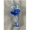 Image 2 : Vintage Approx. 6" Hand Blown Blue Coloured Baby Soother