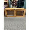 Image 1 : Vintage Wood Display Cabinet. Approx. 39" H x 13" x 16 1/2" NO SHIPPING