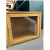 Image 2 : Vintage Wood Display Cabinet. Approx. 39" H x 13" x 16 1/2" NO SHIPPING