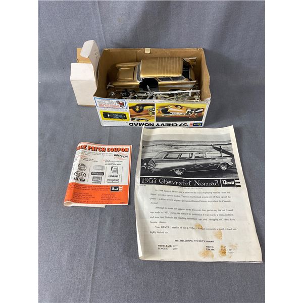 Partially Complete 57 Chevy Nomad 1/25 Scale Model Needing Repairs