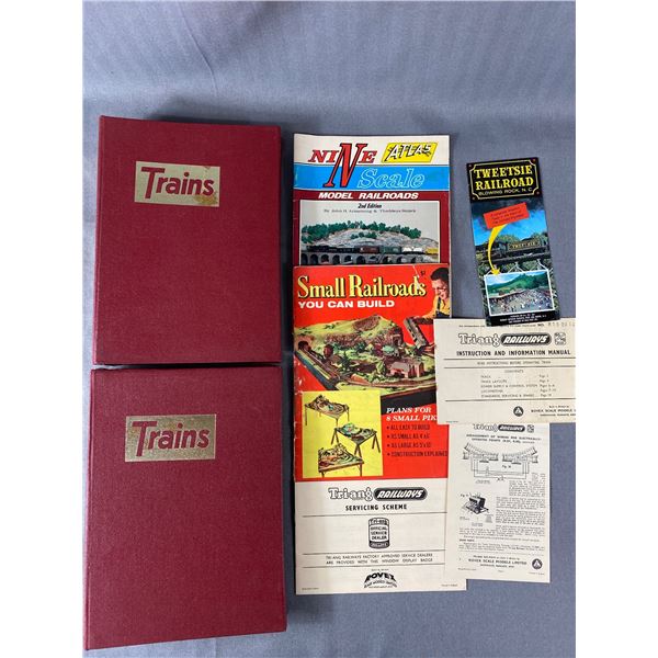 Vintage Railway Lot - Trains Magazines In Binders & Pamphlets