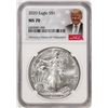 Image 1 : 2020 $1 American Silver Eagle Coin NGC MS70 Donald Trump Label