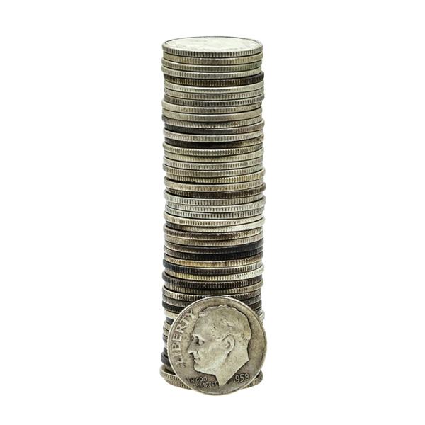 Roll of (50) Mixed Date Roosevelt Dime Coins