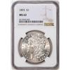 Image 1 : 1893 $1 Morgan Silver Dollar Coin NGC MS62