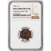 Image 1 : 1936 Lincoln Wheat Cent Coin Curved Clip @ 7:00 NGC Mint Error MS65BN