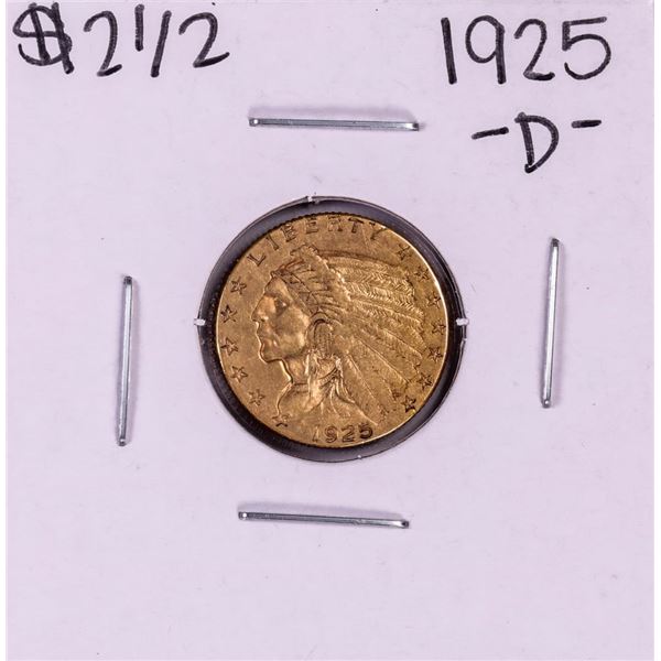 1925-D $2 1/2 Indian Head Quarter Eagle Gold Coin