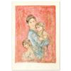 Image 1 : Edna Hibel (1917-2014) "Sonya and Family" Limited Edition Lithograph on Rice Paper
