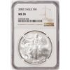 Image 1 : 2002 $1 American Silver Eagle Coin NGC MS70