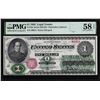 Image 1 : 1862 $1 Legal Tender Note Fr.16c PMG Choice About Uncirculated 58EPQ