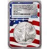 Image 1 : 2020(S) $1 American Silver Eagle Coin NGC MS70 Early Releases Mint Flag Core