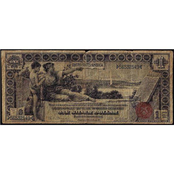 1896 $1 Educational Silver Certificate Note