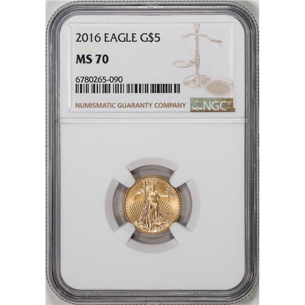 2016 $5 American Gold Eagle Coin NGC MS70