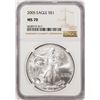 Image 1 : 2005 $1 American Silver Eagle Coin NGC MS70