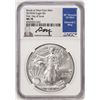 Image 1 : 2019(W) $1 American Silver Eagle Coin NGC MS70 FDOI Moy Signature West Point Mint