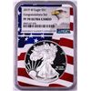 Image 1 : 2019-W $1 Proof American Silver Eagle Coin NGC PF70 Ultra Cameo Congratulations Flag