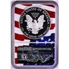 Image 2 : 2019-W $1 Proof American Silver Eagle Coin NGC PF70 Ultra Cameo Congratulations Flag