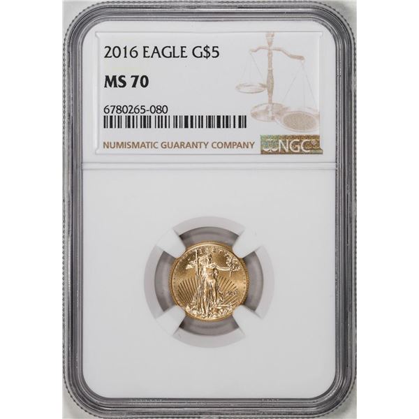 2016 $5 American Gold Eagle Coin NGC MS70