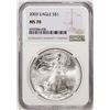 Image 1 : 2003 $1 American Silver Eagle Coin NGC MS70