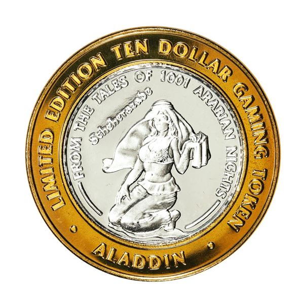 .999 Silver Aladdin Resort Casino Las Vegas, NV $10 Limited Edition Gaming Token