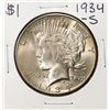 Image 1 : 1934-S $1 Peace Silver Dollar Coin