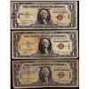 Image 1 : Lot of (3) 1935A $1 Hawaii WWII Emergency Issue Silver Certificate Notes