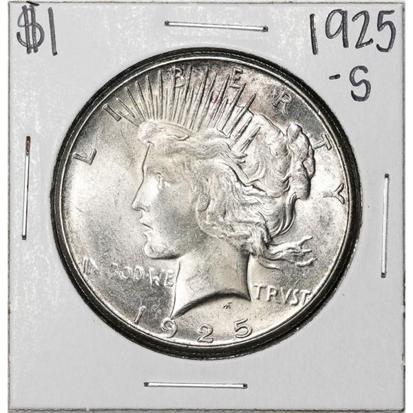 1925-S $1 Peace Silver Dollar Coin