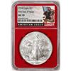 Image 1 : 2018 $1 American Silver Eagle Coin NGC MS70 First Day of Issue Red Core