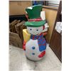 Image 1 : Vintage Blow Mold Light Up OutDoor Snowman. Approx. 40" Tall. NO SHIPPING